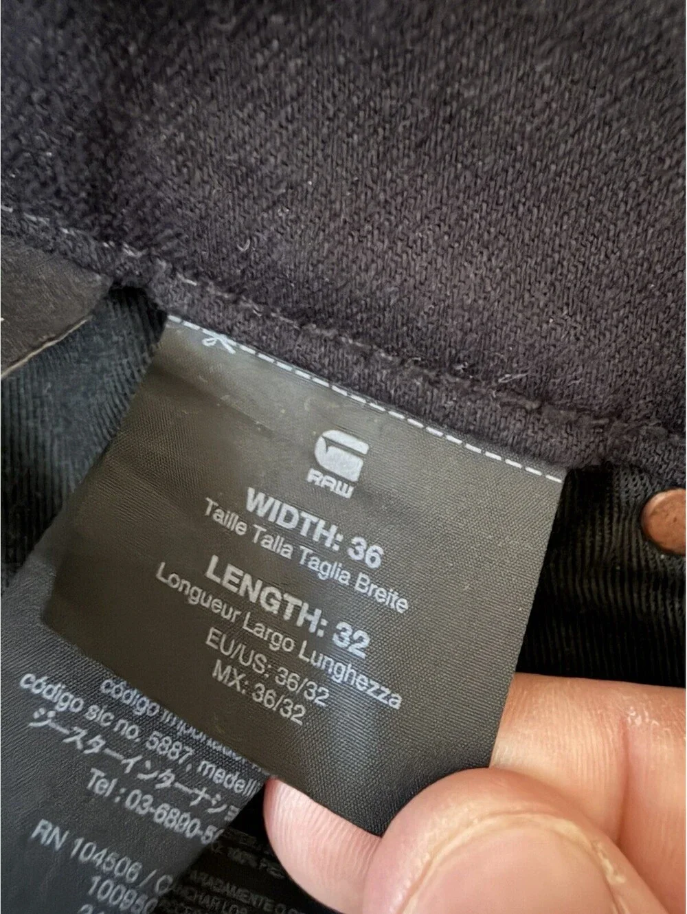 G-Star Raw Revend Skinny Jeans Men’s Size 36x32 Black Denim